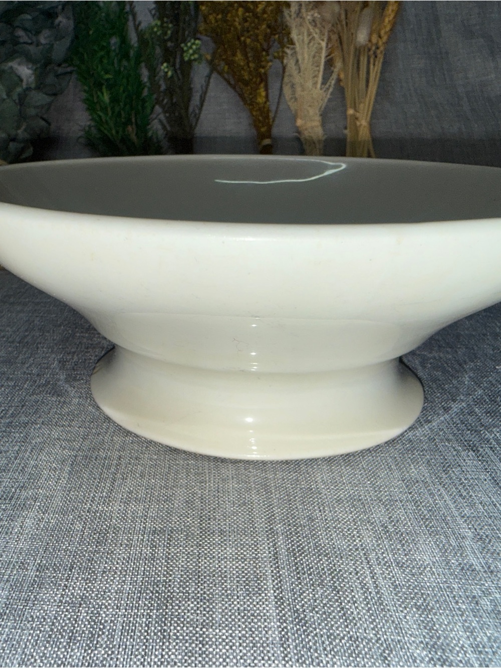 Vintage O.P. Co Syracuse China White Footed Serving Bowl Restaurant - Picture 3 of 9